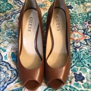 Guess peep heels